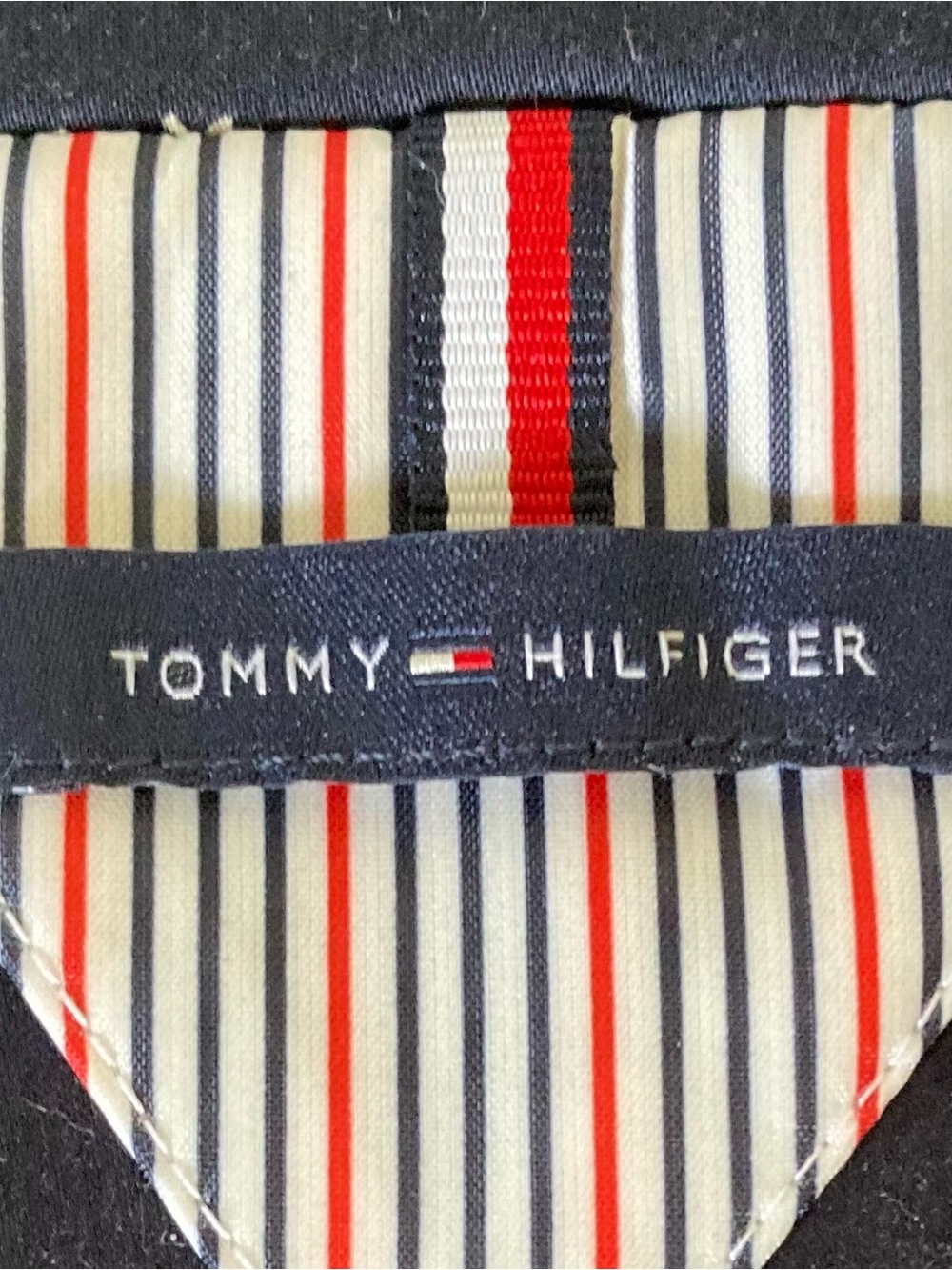 Tommy Hilfiger women’s nautical navy  blue blazer w/white anchor print, size M - Picture 2 of 13